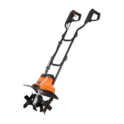 VEVOR Elektro Bodenhacke 36 cm Arbeitsbreite, 22 cm Arbeitstiefe, 1200 W Motorhacke, Bodenkrümler, Kultivator mit Stahlzinken & Klappbarem Führungsholm, Gartenfräse für Rasen-, Hof- & Gartenpflege – Bild 8