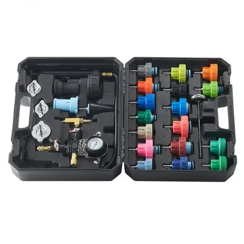 VEVOR 28-teiliges Kühlerkühlmittel-Druckprüfer-Set Abdrückgerät, Abdrücken Tester Kühlwasser Befüllgerät, Kühler Entlüftungsgerät Kühlsystemtester inkl. Thermometer, 17 Metalladapter und 3 Prüfkappen – Bild 9