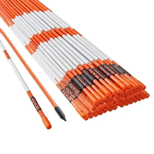 VEVOR 100er-Pack 1219,2 mm Einfahrtsmarkierungen, orangefarbene Schneepflugpfähle, 7,87 mm Fiberglasstab – Bild 9
