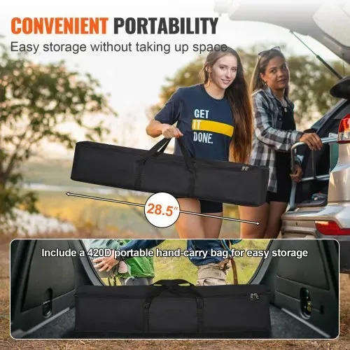 VEVOR Projektion Beamer Leinwand mit Ständer 254 cm HD 4K Outdoor Indoor Projektor Screen Schnelles Klappbare Tragbare Filmleinwand 16: 9 für Heimkino, Camping und Freizeitveranstaltungen Schwarz – Bild 4