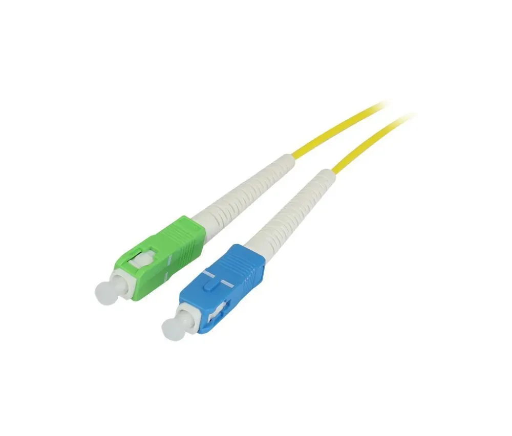 LWL-1-Faser-Patchk. 7.5mtr.SC-SC(APC), 9/125u, OS2, G657A2, AD=2mm, flexible Knickschutztülle, LWL-1-Faser-Patchk. 7.5mtr.SC-SC(APC), 9/125u, OS2, G657A2, AD=2mm, flexible Knickschutztülle,