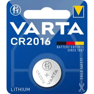 Lithium-Knopfzelle VARTA “Electronics“, CR 2016, 90mAh, 3V, 1er-Blister Lithium-Knopfzelle VARTA “Electronics“, CR 2016, 90mAh, 3V, 1er-Blister