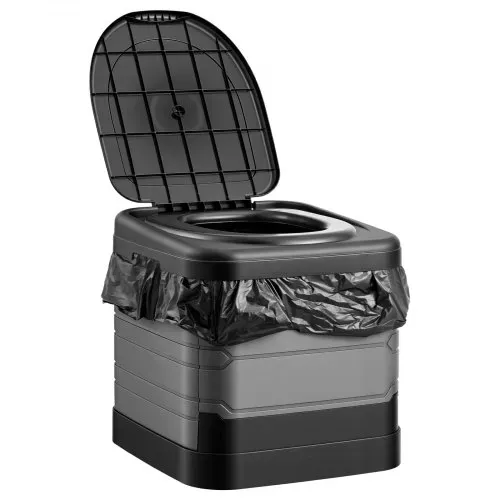 VEVOR Tragbare Campingtoilette 150 kg Belastbar, Mobile Toilette Faltbar für Erwachsene, Reisetoilette mit Tragetasche & Müllbeuteln, Geeignet für Wohnmobilreisen Camping Wandern Autofahren Ausflüge – Bild 9