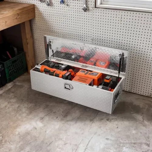 VEVOR 990 x 330 x 254 mm Werkzeugkasten für Lkw-Ladefläche, Abschließbar 83 L Truckbox Werkzeugbox Aufbewahrungs-Werkzeugkasten, 39 kg Tragfähigkeit Werkzeugkiste Organizer für Wohnmobil, PKW usw. – Bild 7