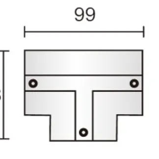 Powergear 3PH EINBAUSCHIENE T Verbinder-ABDECKUNG, Weiß Powergear 3PH EINBAUSCHIENE T Verbinder-ABDECKUNG, Weiß
