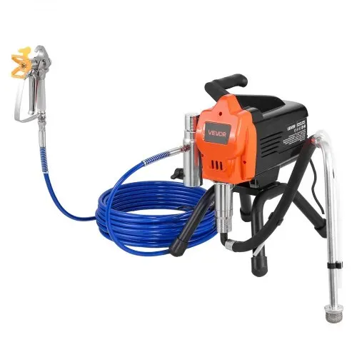 VEVOR Airless-Farbspritzgerät Sprühgerät 1500 W 3300 psi, 2,65 L/min Farbsprühsystem mit Reinigungsbürste & Schlauch & Verlängerungsstange & Düsen, Farbsprühgerät für Wohnungen, Gebäude – Bild 9