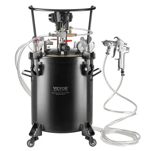 VEVOR Druckbehälter für Sprühfarbe, 30 L vollautomatischer Druckbehälter mit Rührfunktion, 70 psi einstellbarer Druck, Druckbehälter-Farbbehälter mit Spritzpistole und Schläuchen, für Malerei – Bild 10