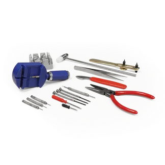 Uhrenwerkzeug-Set McPower, 16-teilig, Stiftaustreiber, Schraubendreher uvm. Uhrenwerkzeug-Set McPower, 16-teilig, Stiftaustreiber, Schraubendreher uvm.