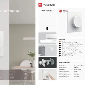 Yeelight Wireless Smart Dimmer – LED Produkt Yeelight Wireless Smart Dimmer – LED Produkt