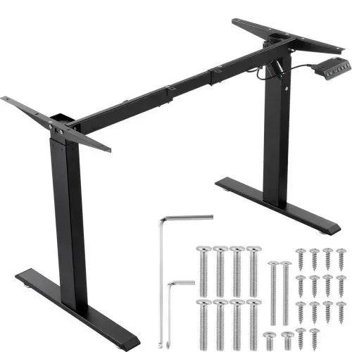 VEVOR Schreibtisch Gestell, verstellbare 70–117 cm Höhe und 95–158 cm Länge, elektrische Tischgestell für Computertische, ergonomische DIY-Arbeitsplatzbasis für das Büro Zuhause (nur schwarzer Rahmen) VEVOR Schreibtisch Gestell, verstellbare 70–117 cm Höhe und 95–158 cm Länge, elektrische Tischgestell für Computertische, ergonomische DIY-Arbeitsplatzbasis für das Büro Zuhause (nur schwarzer Rahmen)