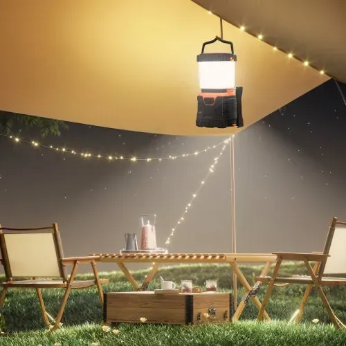 VEVOR LED-Campinglaterne, 1000 lm, 360°-Beleuchtung, 4 Beleuchtungsmodi, batteriebetriebene Campinglampe, Taschenlampe für den Außenbereich, ideal zum Wandern, Angeln, Stromausfälle & Reparaturen – Bild 7