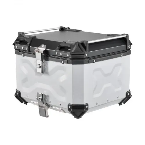 VEVOR Topcase Motorradkoffer 55 L, Universal-Heckkoffer Aluminium, Helmkoffer Wasserdicht, Abnehmbar, mit Sicherheitsschloss, Reflexstreifen, Hartschalen und Lederfutter zur Helmaufbewahrung – Bild 8