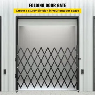 VEVOR Einzelnes Sicherheitstor, Falttürtor, Akkordeon-Sicherheitstor aus Stahl, 127 x 190,5 cm Erweiterbares Sicherheitstor, 360° Rollendes Barrikadentor, Scherentor oder Tür mit Vorhängeschloss VEVOR Einzelnes Sicherheitstor, Falttürtor, Akkordeon-Sicherheitstor aus Stahl, 127 x 190,5 cm Erweiterbares Sicherheitstor, 360° Rollendes Barrikadentor, Scherentor oder Tür mit Vorhängeschloss