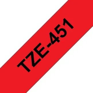Brother TZE-451 Etiketten erstellendes Band Schwarz auf rot TZ Brother TZE-451 Etiketten erstellendes Band Schwarz auf rot TZ