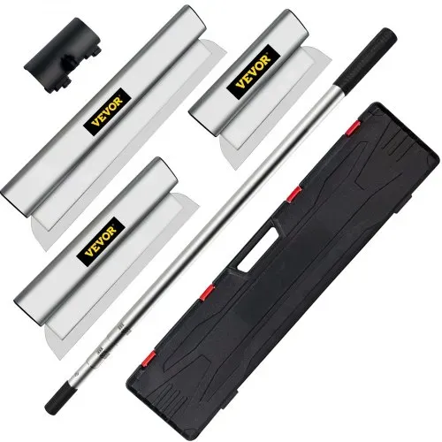 VEVOR Dekorspachtel Set 25 cm / 40 cm/ 60 cm Breitspachtel, 0,89 – 2 m Klingenlänge Trockenbau Flächenspachtel, 0,5 mm Klingenstärke Fassadenspachtel aus Edelstahl, ergonomischer Griff Gipserspachtel VEVOR Dekorspachtel Set 25 cm / 40 cm/ 60 cm Breitspachtel, 0,89 – 2 m Klingenlänge Trockenbau Flächenspachtel, 0,5 mm Klingenstärke Fassadenspachtel aus Edelstahl, ergonomischer Griff Gipserspachtel