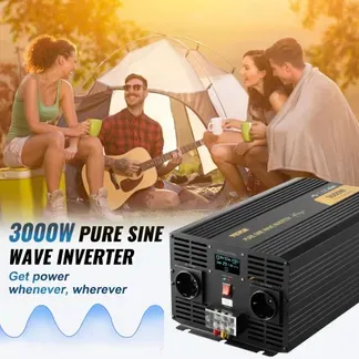 VEVOR Wechselrichter mit reiner Sinuswelle, 3000 Watt, DC 24 V auf AC 230 V, Wechselrichter fürs Auto, mit USB-Anschluss, LCD-Display, Fernbedienung und EU-Steckdosen, für Wohnmobil, LKW, Auto, Solaranlage, Reisen, Camping VEVOR Wechselrichter mit reiner Sinuswelle, 3000 Watt, DC 24 V auf AC 230 V, Wechselrichter fürs Auto, mit USB-Anschluss, LCD-Display, Fernbedienung und EU-Steckdosen, für Wohnmobil, LKW, Auto, Solaranlage, Reisen, Camping