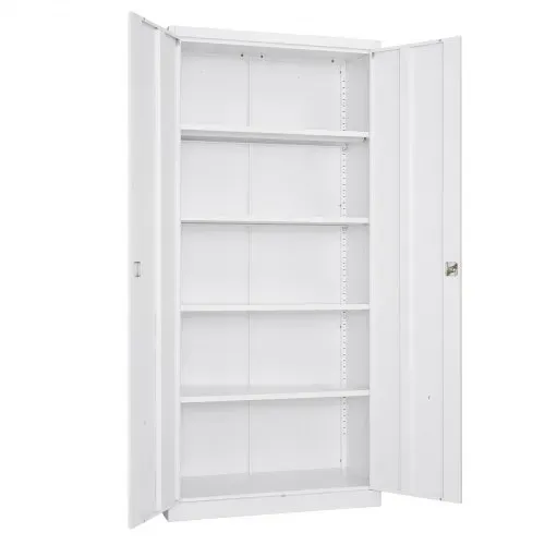 VEVOR Metall-Aufbewahrungsschrank 175 cm Abschließbar, Aktenschrank mit 4 Verstellbaren Einlegeböden & 2 Magnettüren & 2 Schlüsseln & 5 Ablagen Ideal für Speisekammer Lager Keller, Werkzeugschrank – Bild 9