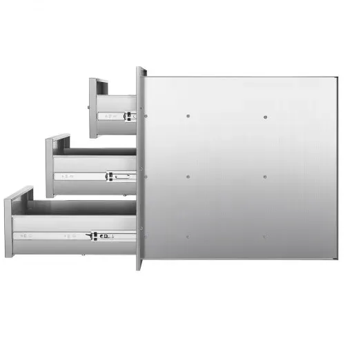 VEVOR Outdoor Küchenschubladen 46 x 59 x 59 cm (B x T x H), Grillschubladen mit 3 Schubladen & Griffen aus Edelstahl, Grillschubladen für Außenküche & Grillinsel-Terrassengrillstation – Bild 10