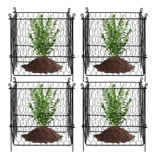 VEVOR 4er-Pack Pflanzenschutz vor Tieren, 34,3 x 34,3 cm Pflanzenschutz aus Hühnerdraht, Pflanzenkäfige für Pflanzen im Freien, Blumen und Gemüse, hält Hasen, Hühner und Eichhörnchen fern, 16-teiliges Metallgeflecht – Bild 9
