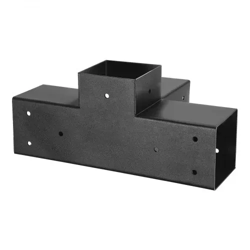 VEVOR Pfostenverbinder, Pfostennecke für 92x92 mm Pfosten, 4-Wege-Hochleistungs-Eckhalterungen, Pfostenträger, Woodworks DIY-Pfostenbasissatz, für Pavillons, Terrassenpergolen, Pavillion, 4er-Set – Bild 9
