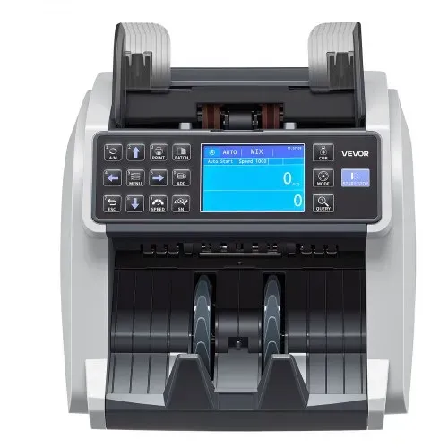 VEVOR Geldzählmaschine Banknotenzähler mit UV/MG/IR/DD/DBL/HLF/CHN Falschgelderkennung LED-Display, Wertzähler Unterstützt Mehrere Währungen & Gemischte Banknoten, Geldzähler Max. 1500 Banknoten/Min. – Bild 9
