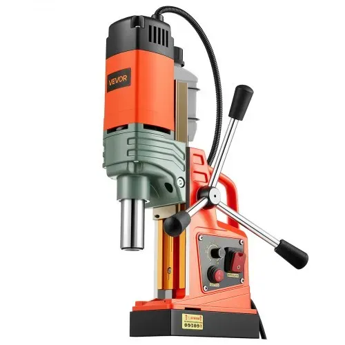 VEVOR Magnetbohrmaschine 1350 W 50 mm Bohrdurchmesser, 12500 N Leistung, tragbare magnetische Bohtanlage mit einstellbarer Drehzahlen & Weldonschaft, für Metalloberflächen Industrie Heimwerker – Bild 9