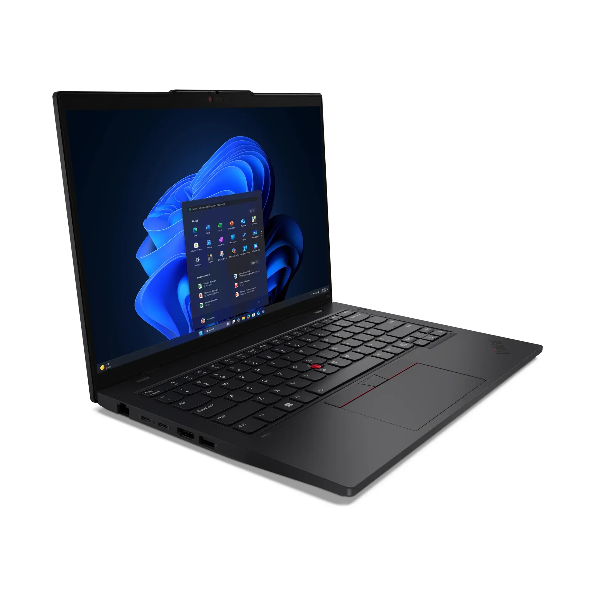 Lenovo ThinkPad L14 Gen 6 (AMD) AMD Ryzen™ 7 250 Laptop 35,6 cm (14") WUXGA 32 GB DDR5-SDRAM 1 TB SSD Wi-Fi 7 (802.11be) Windows 11 Pro Deutsch Schwarz – Bild 5