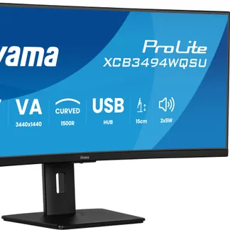 iiyama ProLite XCB3494WQSU-B1 Computerbildschirm 86,4 cm (34″) 3440 x 1440 Pixel UltraWide Quad HD LED Schwarz iiyama ProLite XCB3494WQSU-B1 Computerbildschirm 86,4 cm (34″) 3440 x 1440 Pixel UltraWide Quad HD LED Schwarz