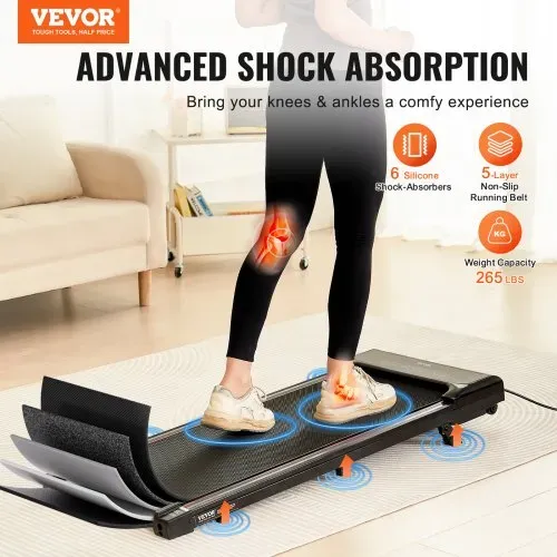 VEVOR Walking Pad Laufband unter den Schreibtisch, Laufband zum Arbeiten, funktionierendes Laufband mit 120 kg Tragkraft, tragbares Pad mit 2,5 PS, Fernbedienung LED-Anzeige 1-6 km/h Einstellbar VEVOR Walking Pad Laufband unter den Schreibtisch, Laufband zum Arbeiten, funktionierendes Laufband mit 120 kg Tragkraft, tragbares Pad mit 2,5 PS, Fernbedienung LED-Anzeige 1-6 km/h Einstellbar
