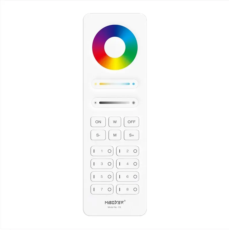 MiBoxer C8-W LED Fernbedienung 2,4GHz 8-Zonen-RGB+CCT (w) MiBoxer C8-W LED Fernbedienung 2,4GHz 8-Zonen-RGB+CCT (w)