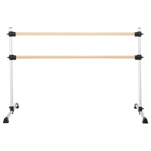 VEVOR Ballettstange Tanzstange freistehende Doppelstange, höhenverstellbare (170-1165 mm) Stretchstange aus Holz für Ballettübung, Gleichgewichtstraining, Entspannungsübungen – Bild 8
