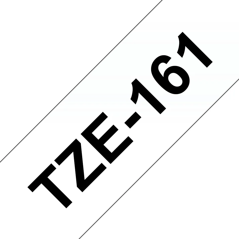 Brother TZE-161 Etiketten erstellendes Band Schwarz auf transparent Brother TZE-161 Etiketten erstellendes Band Schwarz auf transparent