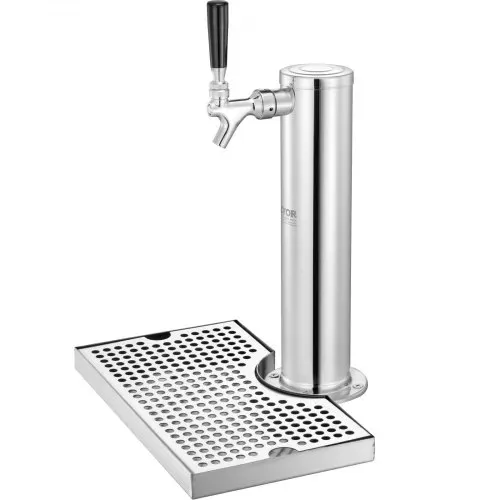 VEVOR Bierturm-Satz, Bier-Umrüstsatz für Einzelzapfhahn, Bier-Turmspender aus Edelstahl mit Doppelmessgerät W21.8-Regler & S-System-Fasskupplung, Bier-Tropfschale für Partys zu Hause – Bild 9