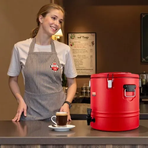 VEVOR isolierter Getränkespender 30 L Thermo-Getränkespender für Heiß- und Kaltgetränke mit Zapfhahn, lebensmittelechter Kühlkrug mit Innenseite aus 304er-Edelstahl, für Tee Kaffee Restaurant – Bild 7