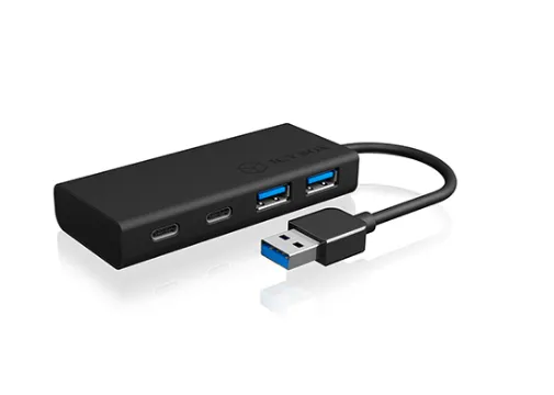 ICY BOX IB-HUB1426-U3, USB 3.2 Gen 1 Hub Type-A zu 2x Type-C® und 2x Type-A USB Anschlüssen ICY BOX IB-HUB1426-U3, USB 3.2 Gen 1 Hub Type-A zu 2x Type-C® und 2x Type-A USB Anschlüssen