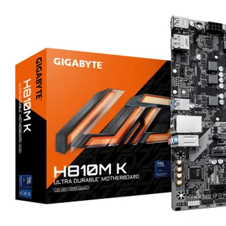 GIGABYTE H810M K Mainboard – Intel Core Ultra (Serie 2) Prozessoren, 3+1+2 Phasen VRM, bis zu 6400 MHz DDR5, 1 x M.2 PCIe 4.0, 1 GbE LAN, USB 3.2 Gen 1 GIGABYTE H810M K Mainboard – Intel Core Ultra (Serie 2) Prozessoren, 3+1+2 Phasen VRM, bis zu 6400 MHz DDR5, 1 x M.2 PCIe 4.0, 1 GbE LAN, USB 3.2 Gen 1