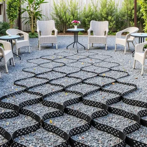 VEVOR Kiesgitter, 50 mm Tiefe, Rasengitter 5200x2700 mm, Kieswabe HDPE, Wabengitter, durchlässige Geogitter zur Einfahrtsstabilisierung, für Garten, Terrasse, Gehweg, Wohnmobilparkplätze – Bild 7