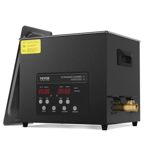 VEVOR 10 L Ultraschallreiniger 240 W digitales Ultraschallreinigungsgerät mit Schonmodus & verbesserter Entgasung, 40 kHz industrieller Schmuckreiniger mit Heizung & Timer, für Brillen Uhren Schwarz VEVOR 10 L Ultraschallreiniger 240 W digitales Ultraschallreinigungsgerät mit Schonmodus & verbesserter Entgasung, 40 kHz industrieller Schmuckreiniger mit Heizung & Timer, für Brillen Uhren Schwarz
