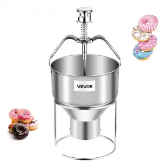 VEVOR Donut-Teigspender manueller Donut-Trichter mit großer Kapazität (2,4 L), kommerzieller Teigspender aus Edelstahl 304 und mit 6 Dickeneinstellungen & Ständer, für Cafés Bäckereien Küchen VEVOR Donut-Teigspender manueller Donut-Trichter mit großer Kapazität (2,4 L), kommerzieller Teigspender aus Edelstahl 304 und mit 6 Dickeneinstellungen & Ständer, für Cafés Bäckereien Küchen
