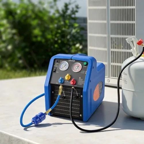 VEVOR Kältemittelabsauggerät Tragbare Kältemittel Absaugstation, 220V/50Hz 1450 U/min. 3/4 PS mit Einzylinder Absauganlage für Kältemittel A1 & A2L, Rückgewinnungsgerät für KFZ- & Hausklimaanlagen – Bild 7