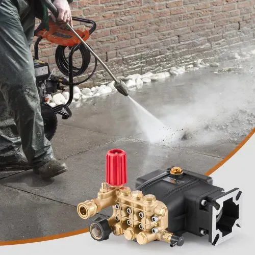 VEVOR Hochdruckreinigerpumpe, 3/4-Zoll-Welle, horizontaler Triplex-Kolben, 3300 PSI, 2,5 GPM, Ersatz-Hochdruckreinigerpumpen-Set mit 5 Düsen, bis zu 500 Stunden Dauerbetrieb, Austauschpumpe – Bild 7