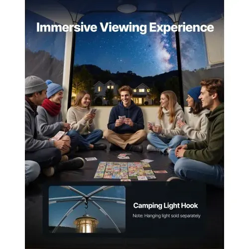 VEVOR Pop-up-Bubble-Zelt, 336x305x220 cm, transparentes Campingzelt, Garten-Kuppel-Iglu-Zelt mit Fenstern, 540°-Panoramablick, für 8–10 Personen, Terrasse, Hinterhof – Bild 5