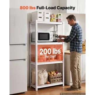 VEVOR Lagerregal 4-Stöckig Drahtregal 762x313x1600mm 362kg Ttragkraft Weiß, Gitterregal mit Rollen für Lager Garage Keller & Zuhause, Stahlkonstruktion, Regalböden Höhenverstellbar, Drahtgitterpaneele VEVOR Lagerregal 4-Stöckig Drahtregal 762x313x1600mm 362kg Ttragkraft Weiß, Gitterregal mit Rollen für Lager Garage Keller & Zuhause, Stahlkonstruktion, Regalböden Höhenverstellbar, Drahtgitterpaneele