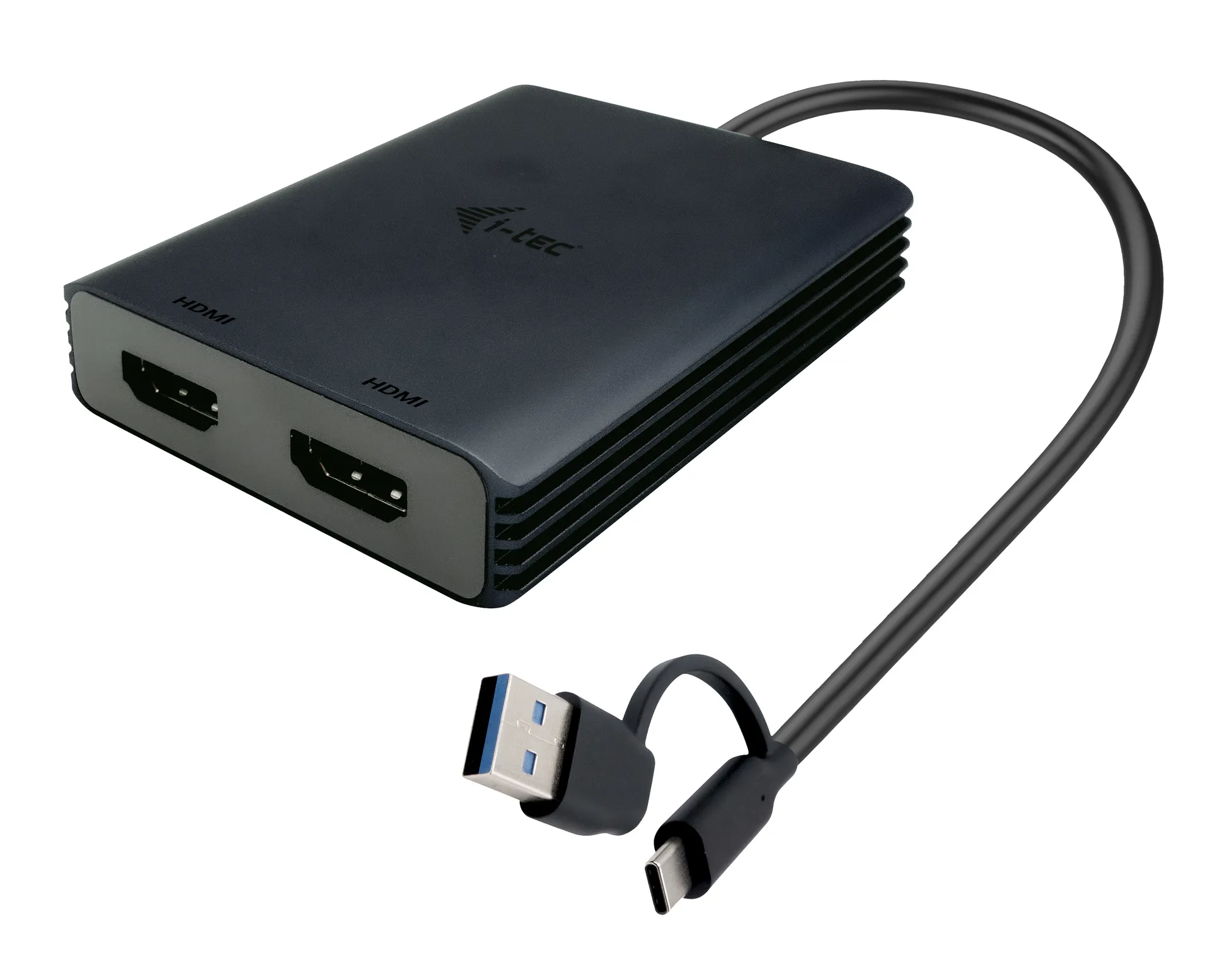 i-tec USB-A/USB-C Dual 4K/60 Hz HDMI Video Adapter i-tec USB-A/USB-C Dual 4K/60 Hz HDMI Video Adapter