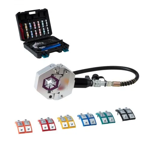 VEVOR Hydraulikschlauch-Crimpzange, Hydraulikschlauchpresse mit 7 Snap-On-Einsätzen & Tragekoffer, für Klimaanlagenschläuche zur Reparatur von Fahrzeugen & Klimaanlagen (mit Handpumpe) VEVOR Hydraulikschlauch-Crimpzange, Hydraulikschlauchpresse mit 7 Snap-On-Einsätzen & Tragekoffer, für Klimaanlagenschläuche zur Reparatur von Fahrzeugen & Klimaanlagen (mit Handpumpe)