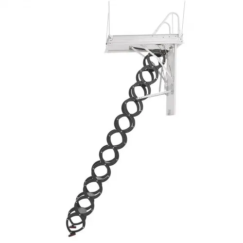 VEVOR Dachbodenleiter, Tragkraft 299,4 kg, passend für Deckenhöhen von 2,6 bis 2,85 m und Öffnungsgröße von 1000,76x698,5 mm, Scherentreppe aus legiertem Stahl mit Zugstange für Dachboden – Bild 9