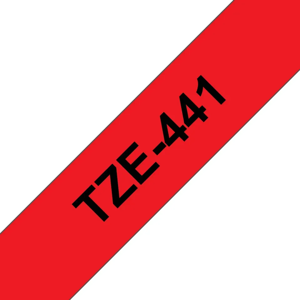 Brother TZE-441 Etiketten erstellendes Band Schwarz auf rot Brother TZE-441 Etiketten erstellendes Band Schwarz auf rot