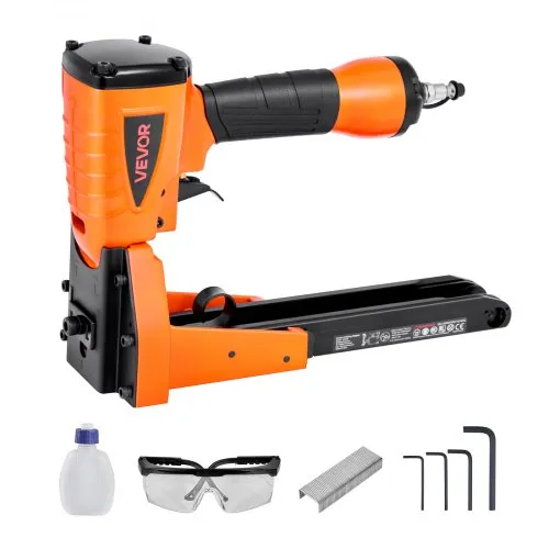 VEVOR Pneumatisches Kartonverschlussgerät, Kartonverschlusshefter für 34,8 mm Krone, 16 mm und 19 mm Länge, 70–120 PSI Kartondeckelhefter für Kisten, Kartonverschluss, Verpackung VEVOR Pneumatisches Kartonverschlussgerät, Kartonverschlusshefter für 34,8 mm Krone, 16 mm und 19 mm Länge, 70–120 PSI Kartondeckelhefter für Kisten, Kartonverschluss, Verpackung