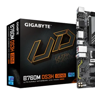 GIGABYTE B760M DS3H GEN5 Mainboard – Unterstützt Intel Core Prozessoren der 14. Generation, digitales VRM mit 6+2+1 Phasen, bis zu 5600 MHz DDR5, 2 x PCIe 4.0 M.2, 2.5GbE LAN, USB 3.2 Gen2 GIGABYTE B760M DS3H GEN5 Mainboard – Unterstützt Intel Core Prozessoren der 14. Generation, digitales VRM mit 6+2+1 Phasen, bis zu 5600 MHz DDR5, 2 x PCIe 4.0 M.2, 2.5GbE LAN, USB 3.2 Gen2