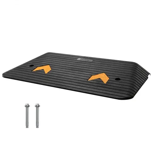 VEVOR Schwellenrampe Vollgummi Türschwellenrampe 15Tonnen Belastbarkeit Bordsteinrampe mit Kanal 90,2×53,34×7,6cm Rollstuhlrampe Auffahrrampe Gummirampe Ideal für unebenen Boden Bordsteinkanten VEVOR Schwellenrampe Vollgummi Türschwellenrampe 15Tonnen Belastbarkeit Bordsteinrampe mit Kanal 90,2×53,34×7,6cm Rollstuhlrampe Auffahrrampe Gummirampe Ideal für unebenen Boden Bordsteinkanten